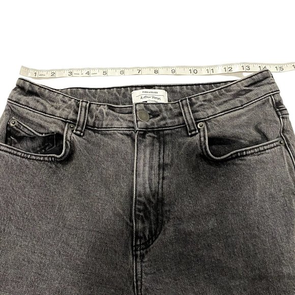 &‎ Other Stories Favorite Cut Cropped High Waist Acid Wash Grey Jeans Size 28 - Picture 5 of 8